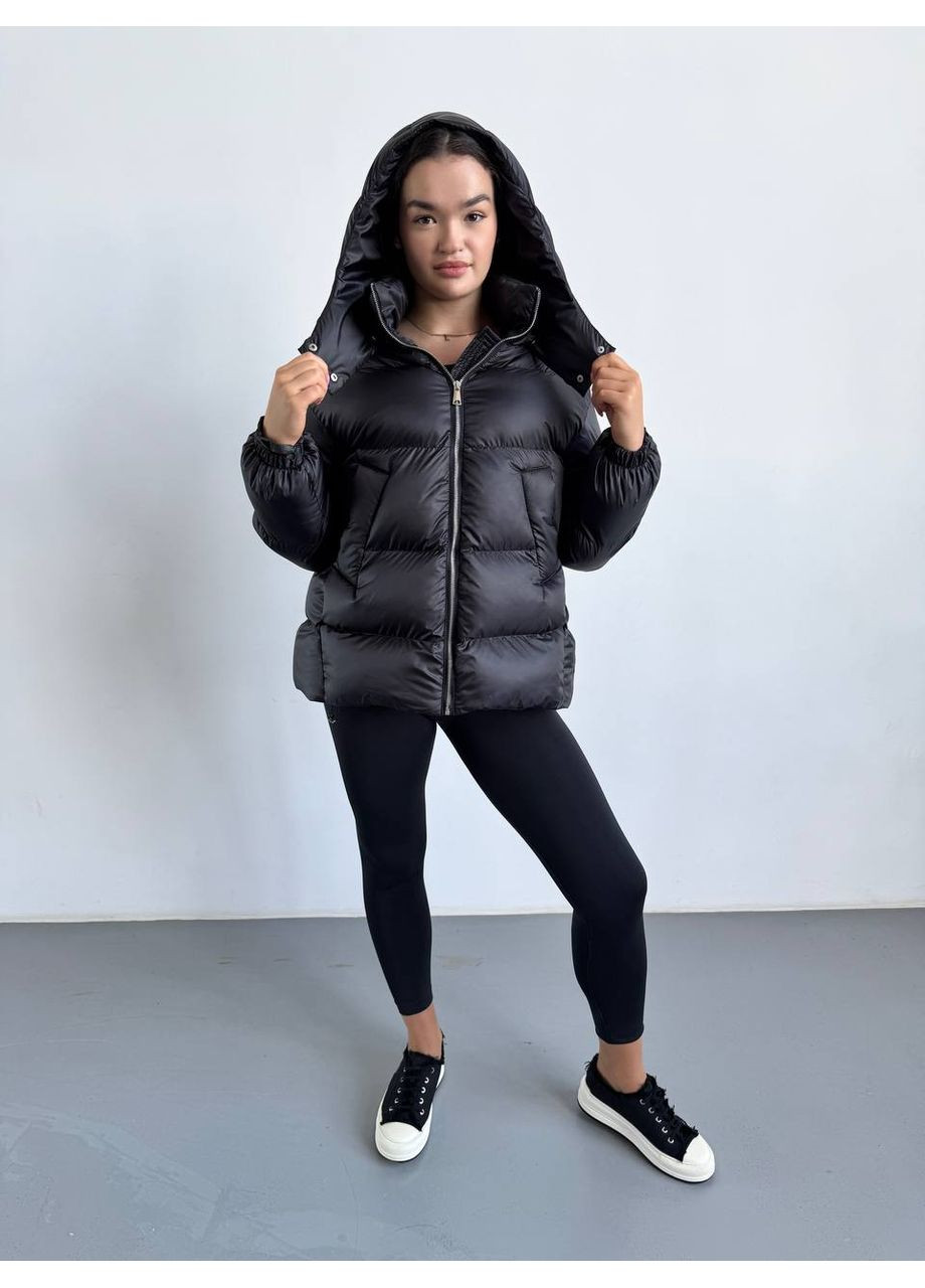 Черная зимняя женская зимняя куртка SK