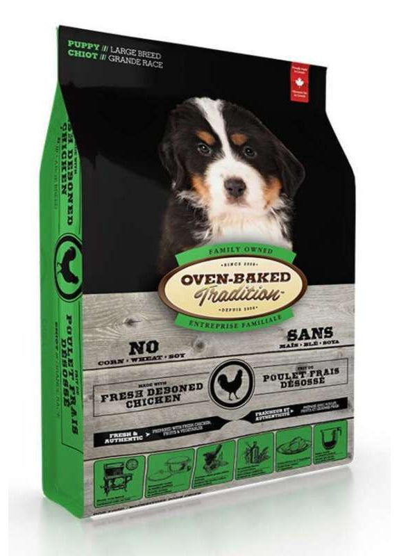 Cухой корм со свежим мясом курицы для щенков крупных пород собак Chicken Puppy Large Breeds - 11,34 кг Oven-Baked Tradition (327366145)