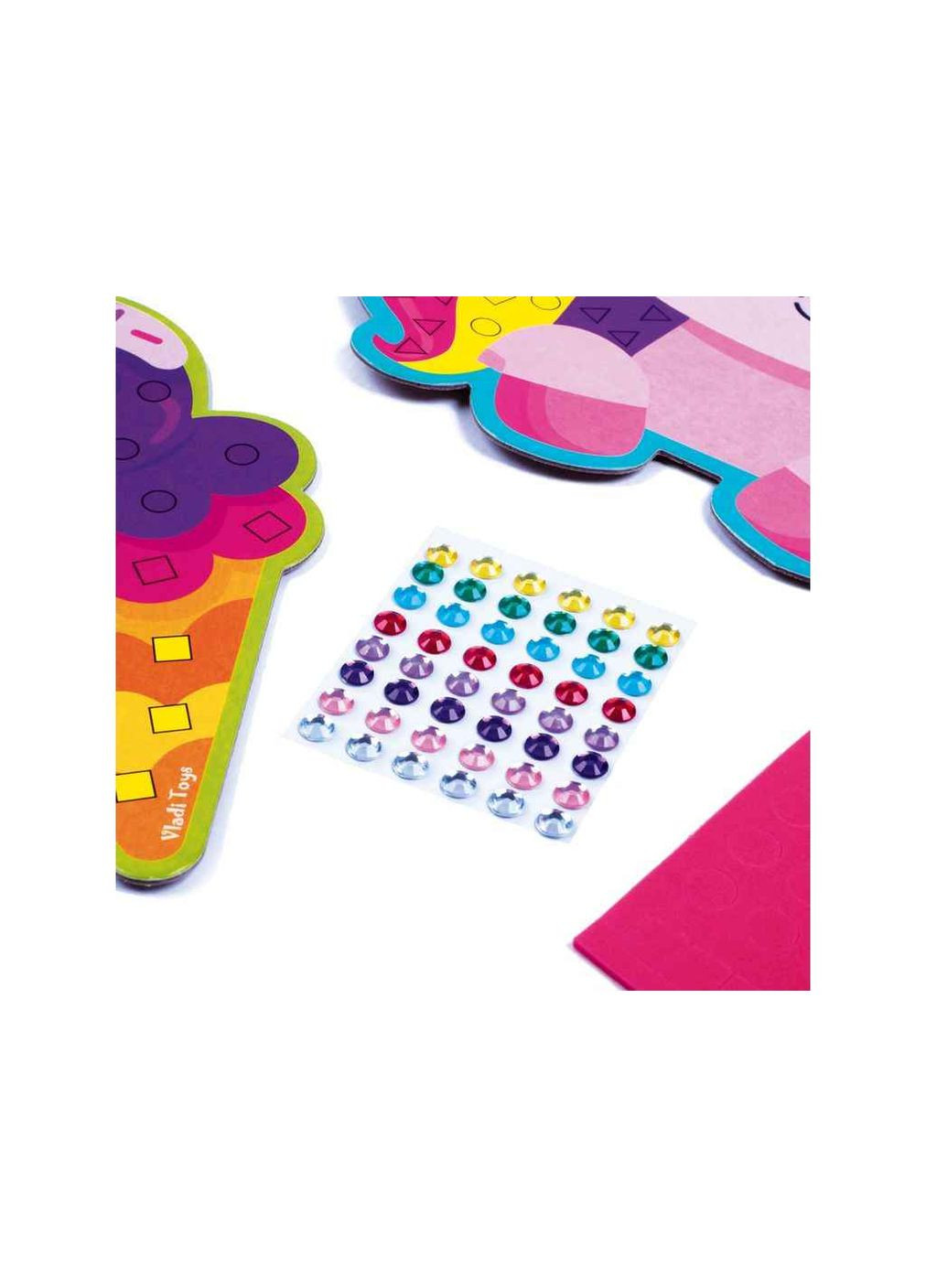 Набір для творчості зі м'якою мозаїкою та стразами «Веселий Єдиноріг» VT4511-20 Vladi toys (366546400)