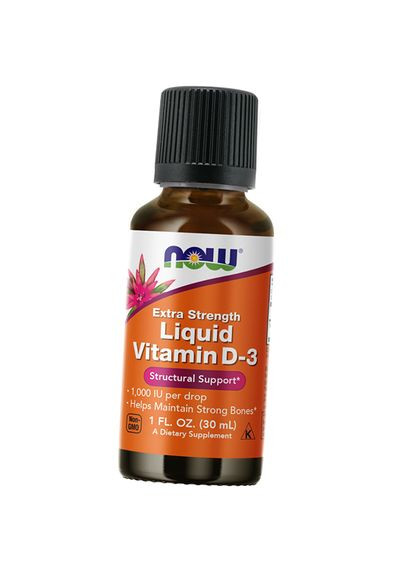 Витамин Д3 жидкий, Extra Strength Vitamin D3 1000 Liquid, 30мл (36128428) Now Foods (293255103)