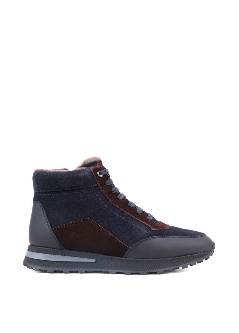 Синие зимние мужские ботинки m833x-03-mu1/mu8/s42m синий замша MIRATON