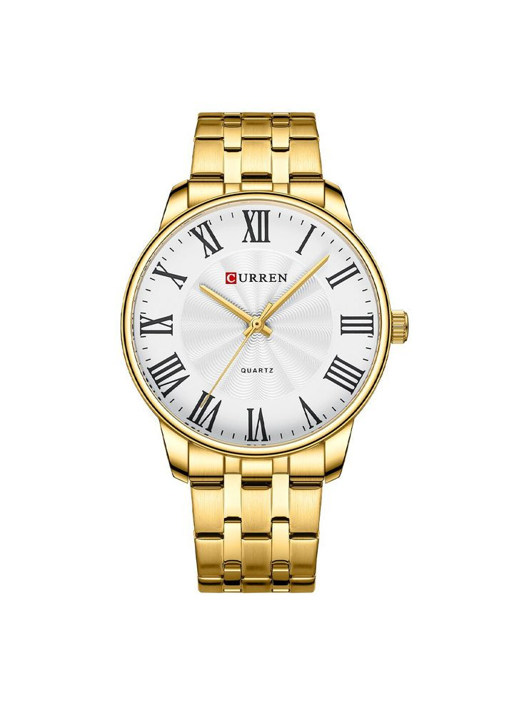 Годинник золотисті чоловічі водонепроникні класичні кварцові з римськими цифрами ProDobro (367265301)