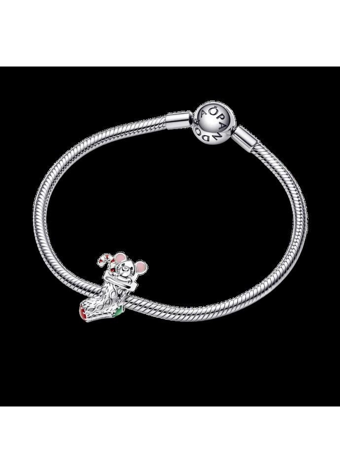 Срібний шарм Пандора "Святкова миша та панчоха" 792366C01 Kabluchka (355347684)
