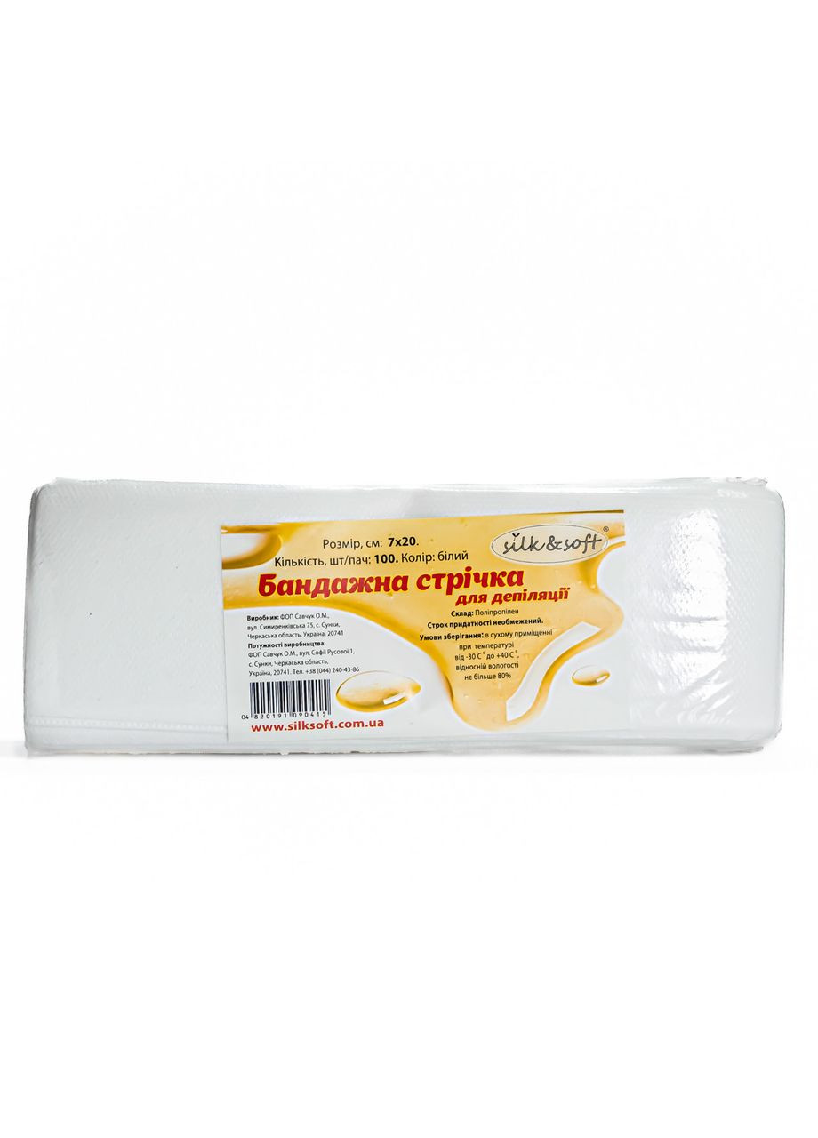 Тканевые ленты для депиляции Silk&Soft 100 шт Silk & Soft (367991369)