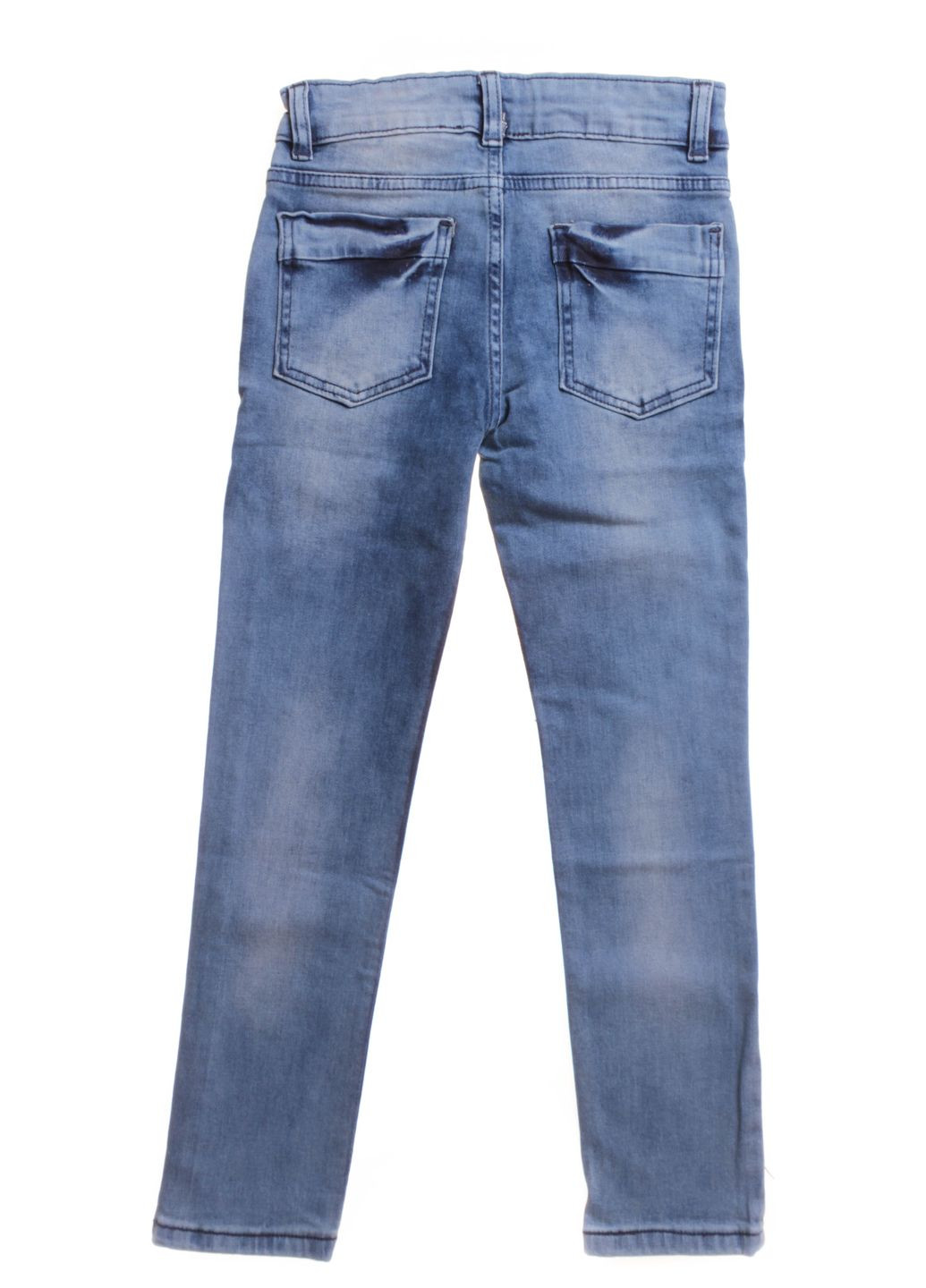 Голубые демисезонные брюки джинсовые 51427 Valenza