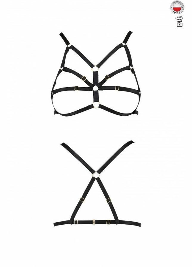 Черный демисезонный бюстгальтер-стрепы armanda bra black – exclusive Passion