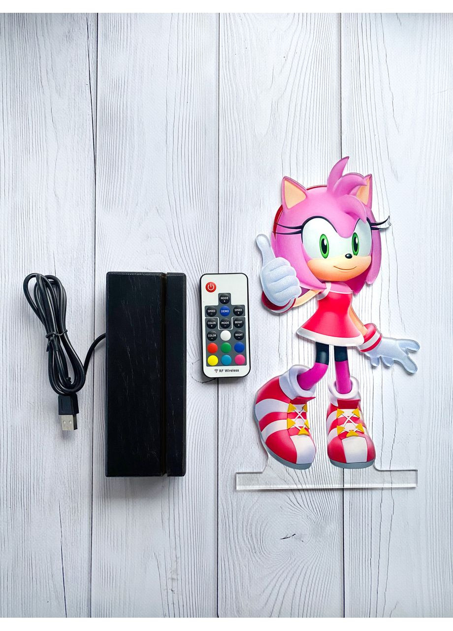 Детский ночник Ежиха Эми Роуз на чёрной подставке Creative (355396996)