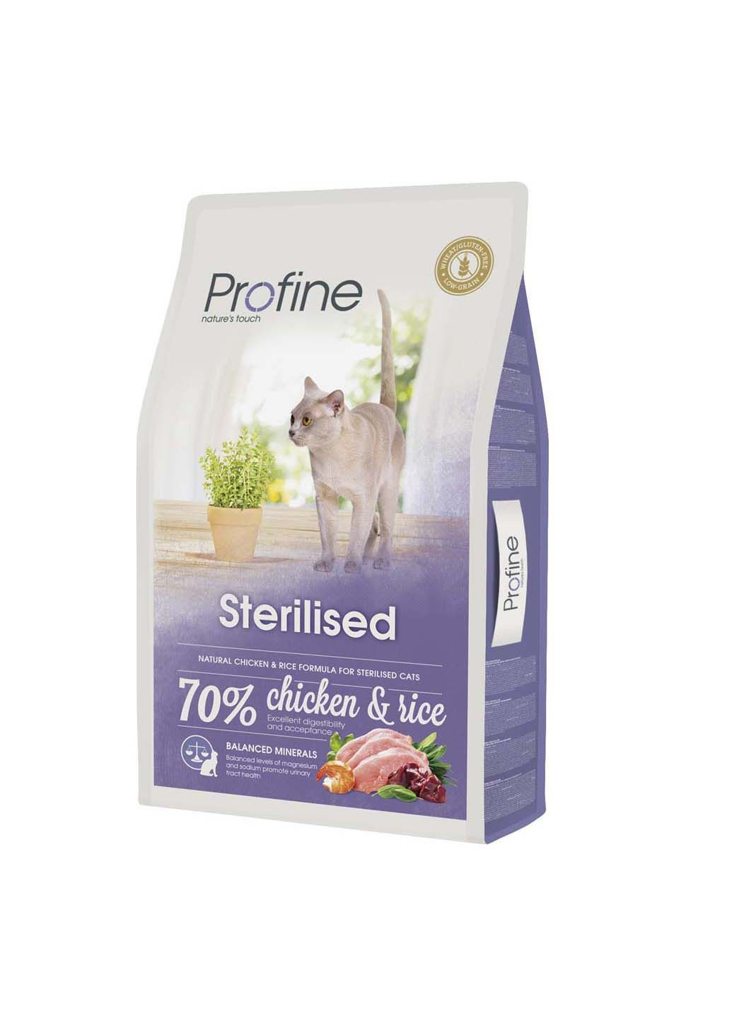 Сухой корм для взрослых стерилизованных котов Cat Sterilised с курицей и рисом 10 кг Profine (286472850)