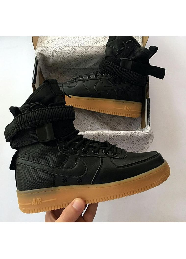 Чорні Осінні кросівки чоловічі nike special fled air force 1 black beige 2 найк No Brand