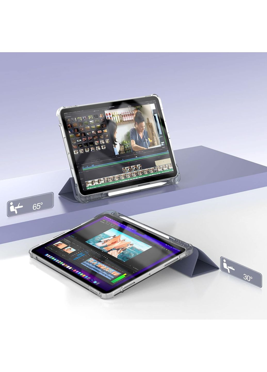 Чехол Soft Edge с креплением Apple Pencil для Apple iPad Air 11" M2 2024 Purple (711430) BeCover (366220121)