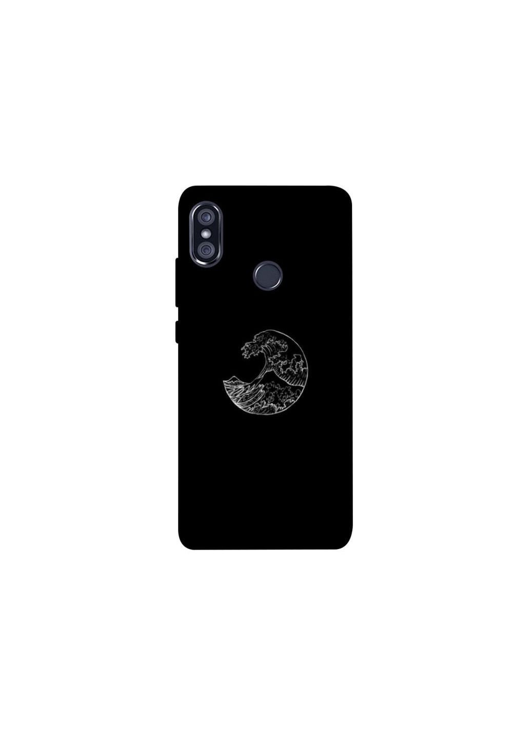 Чехол на Xiaomi Redmi Note 5 Pro / Note 5 (AI Dual Camera) Black tsunami Frontalka (361084814)