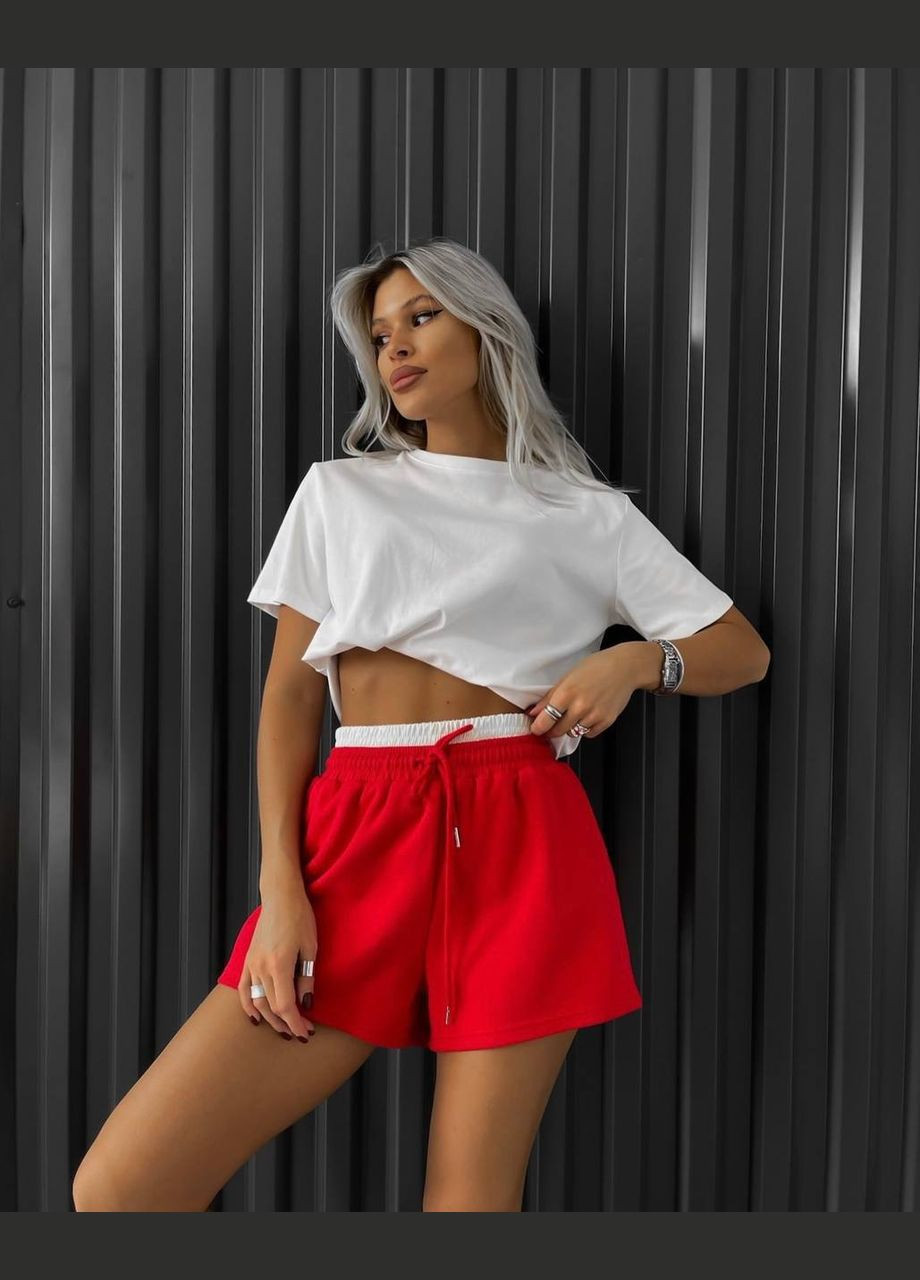 Стильні жіночі шорти з подвійним поясом Україна (332621098)