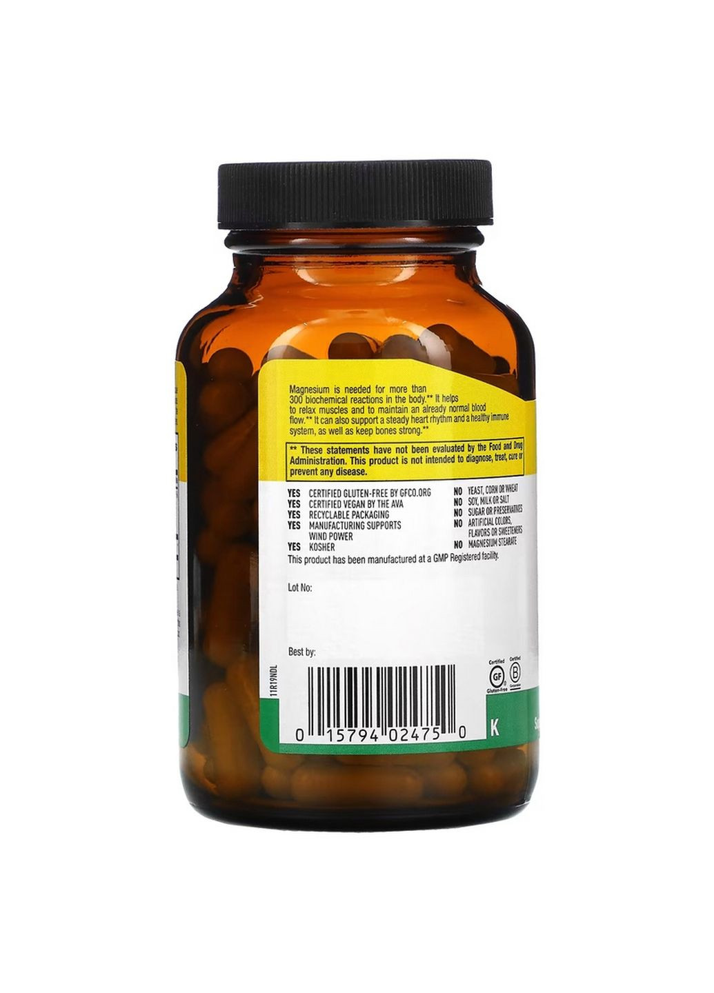 Вітаміни та мінерали Target-Mins Magnesium Caps with Silica 300 mg, 120 вегакапсул Country Life (293479016)