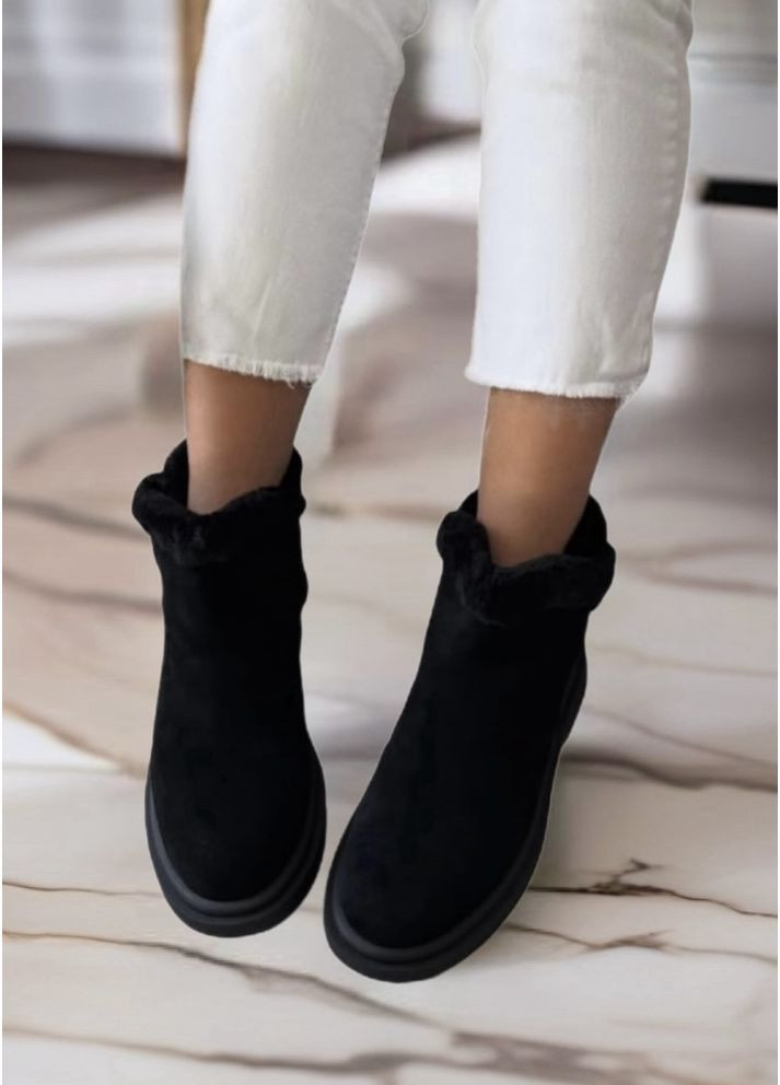 Зимние женские зимние ботинки из натуральной замши. No Brand из натуральной замши