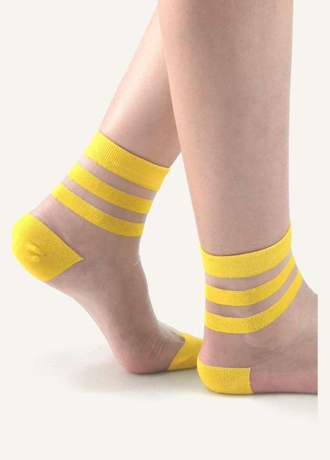 Полупрозрачные носки Lono вв001пш yellow (290147791)