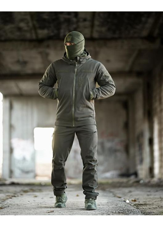 Армійський чоловічий демісезонний костюм 5 в 1 SoftShell олива Freedom