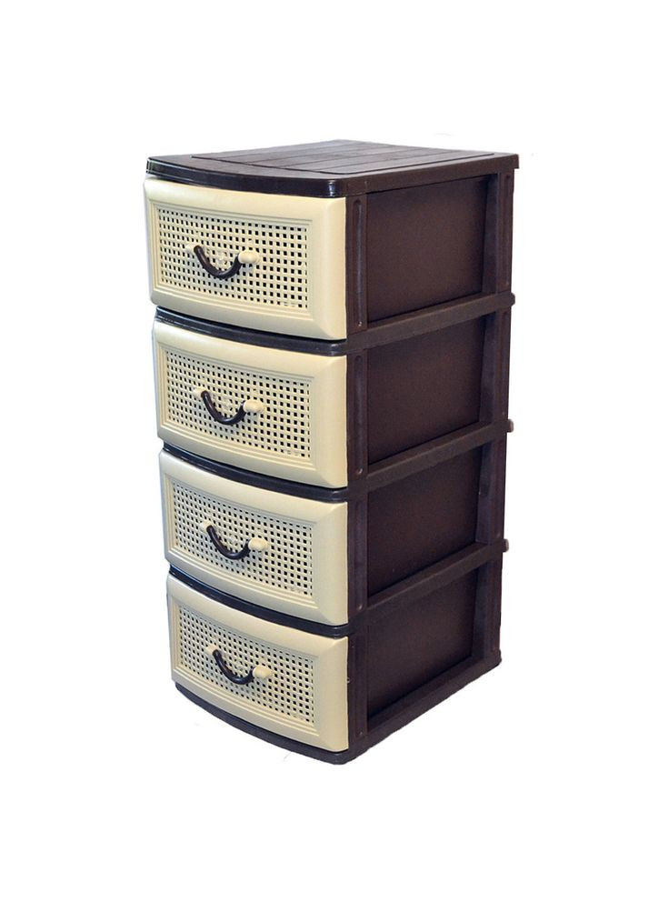 Пластиковый комод Фаворит. 4 ящика. 92х40х50. 4 отделения. F4 (345122476)