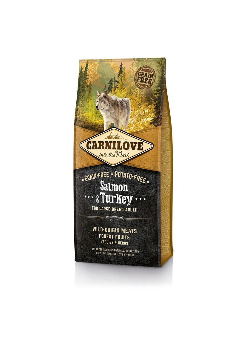 Сухой корм для взрослых собак Salmon & Turkey Adult 12 кг Carnilove (279567668)