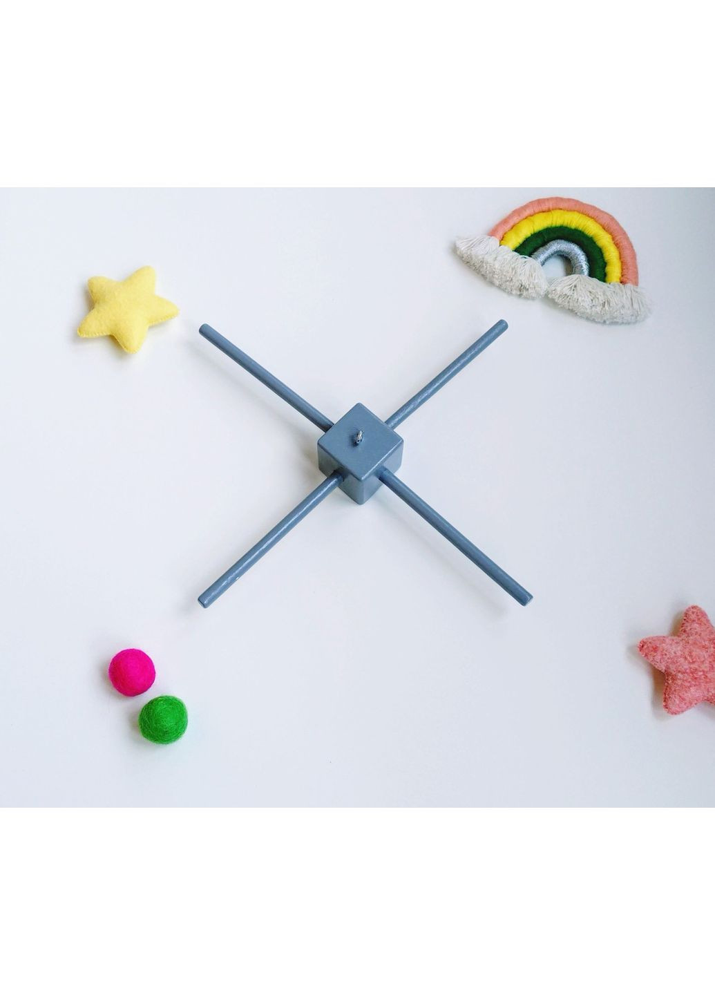 Основа Хрестовина для дитячого мобіля, 4 промінчики, 28 см, No Brand (362474964)