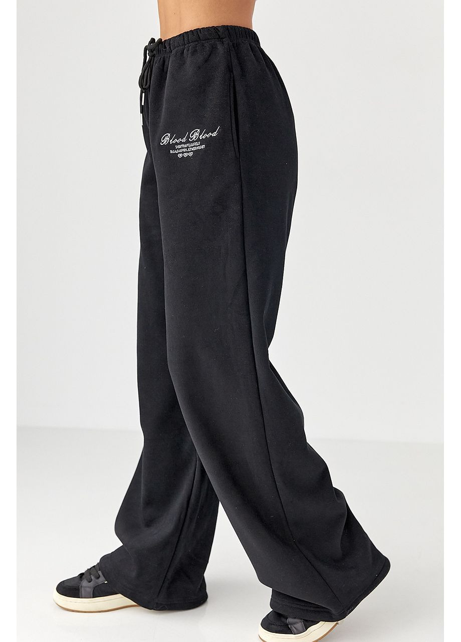 Утепленные спортивные штаны с надписью - кремовый цвет Lurex (364967946)