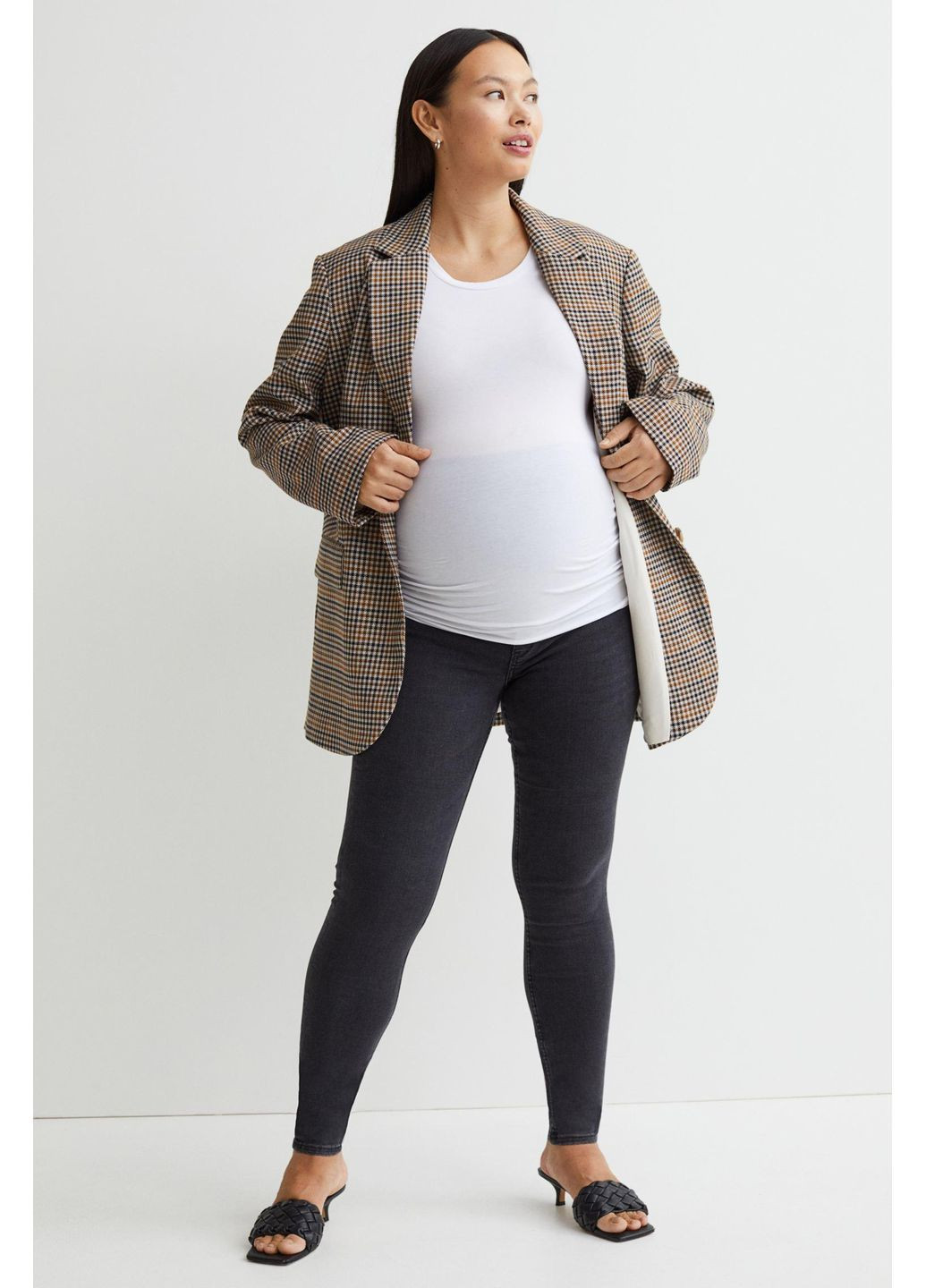 Джинси Skinny демисезон,темно-серый, Mama H&M - (264305784)