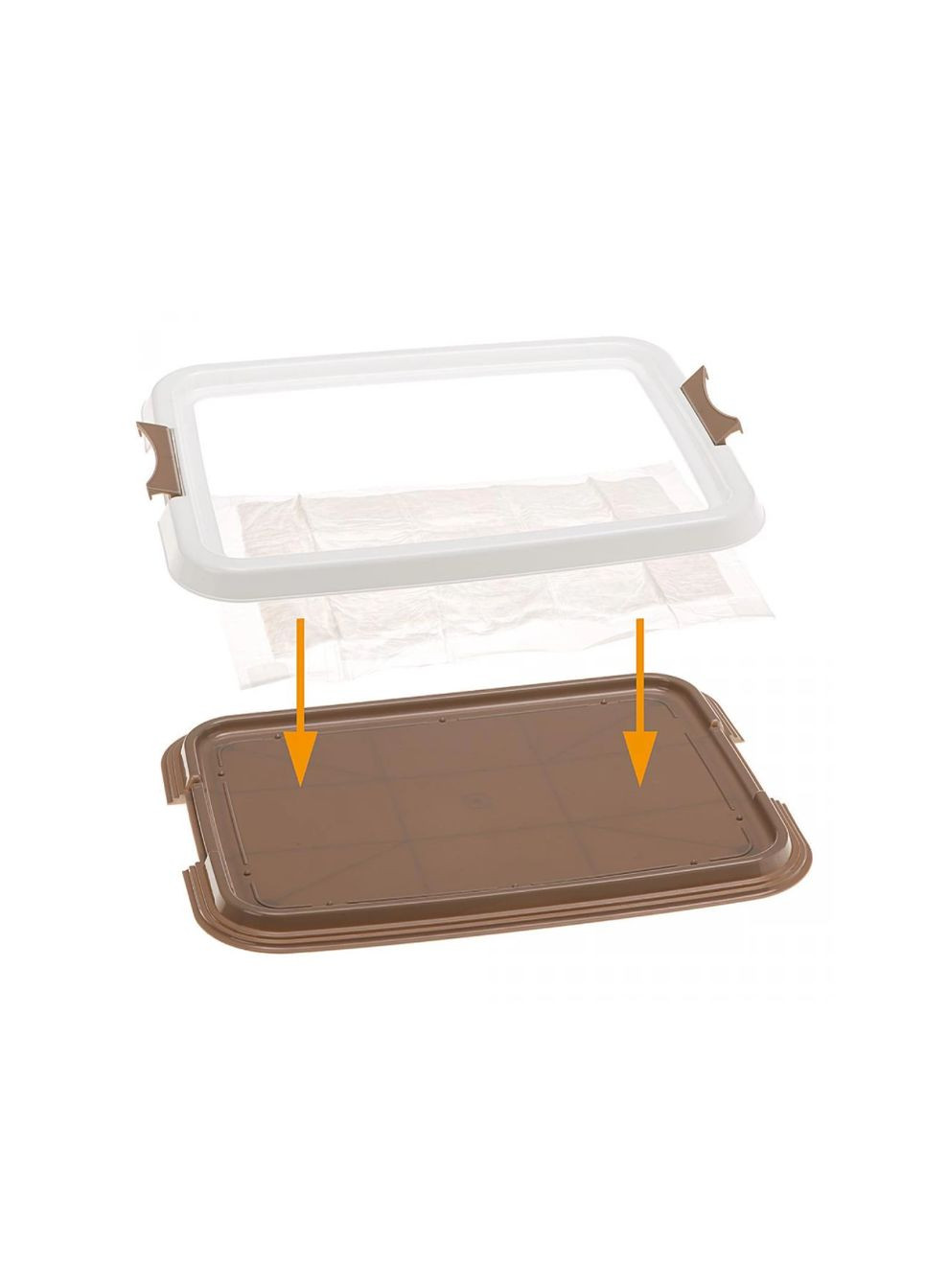Лоток Hygienic Pad Tray Small для гігієнічних пелюшок 49x36x3 см Ferplast (268547968)