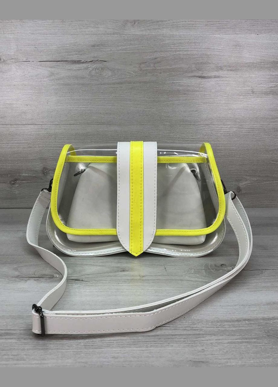 Женская сумка клатч через плечо «Miranda» с длинным ремешком и косметичкой белая WeLassie (298568235)