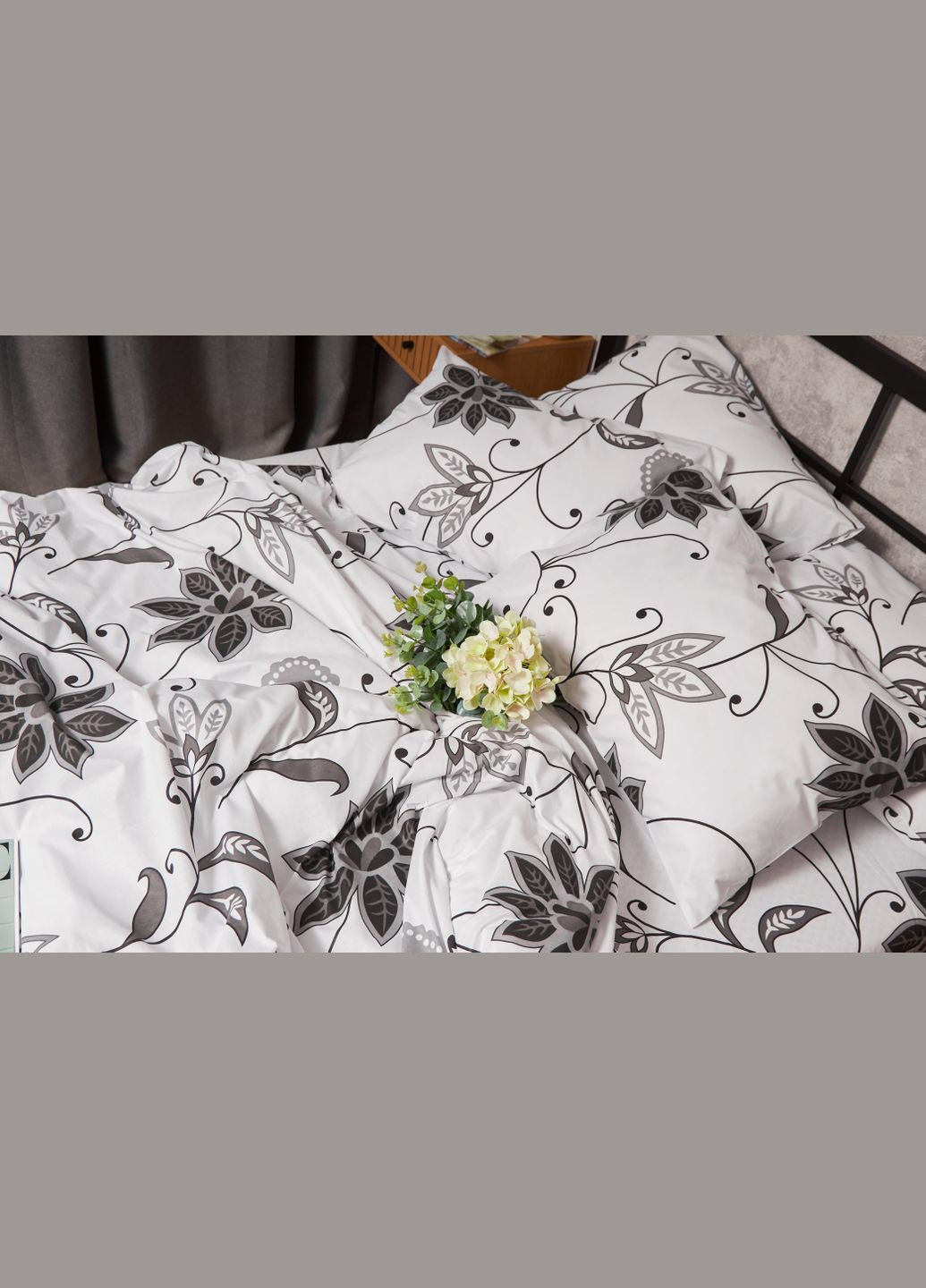 Комплект постільної білизни Бязь Gold Люкс «» двоспальний 175х210 наволочки 2х50х70 (MS-820005606) Moon&Star Gray Denim (302973959)