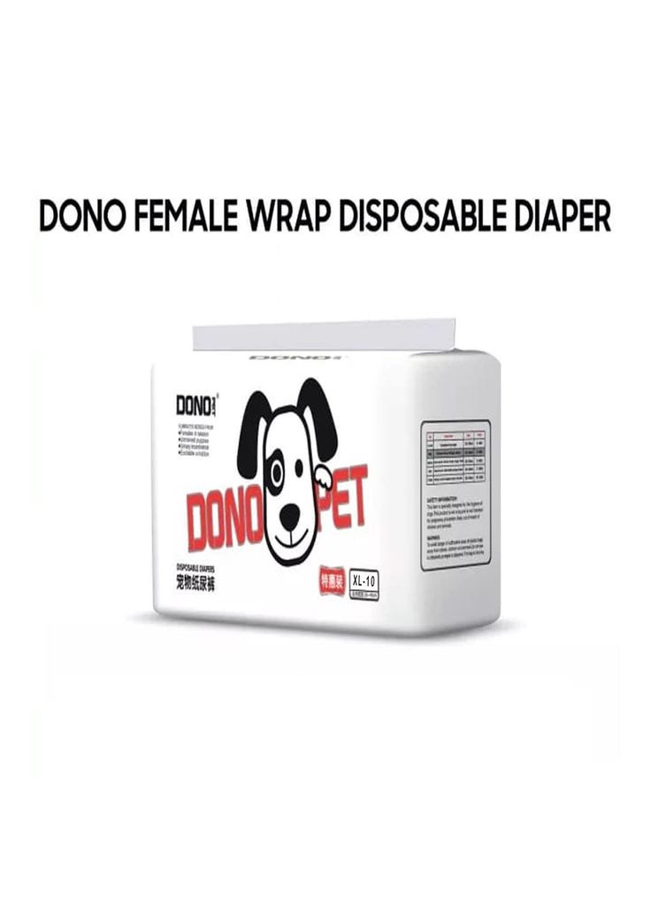 Підгузки одноразові для собак-сук (FEMALE), XS вага 2-3 кг, обхват 22-40 см, 09, 18 шт Dono (278411828)