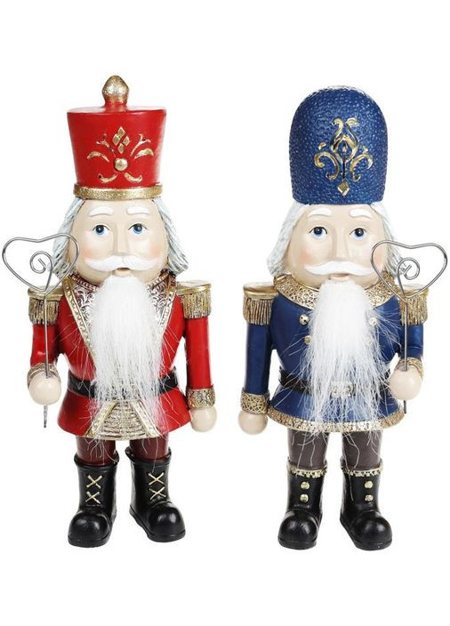 Набір статуеток Лускунчик 2 штуки полістоун для декору інтер'єру фігурки для подарунка Bona (368977763)