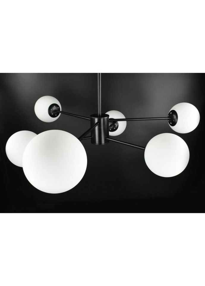 Люстра стельова на 6 лампочок 26208 Чорний 40-70х88х88 см. Sunnysky (324396750)