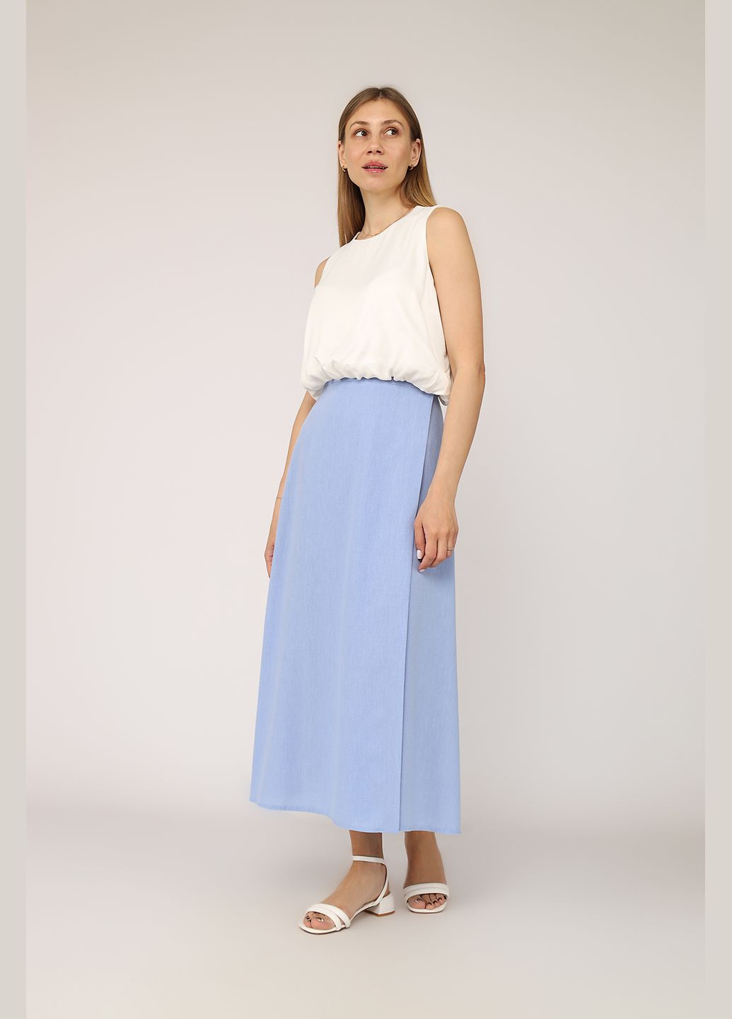 Голубая юбка женская цвет голубой цб-00276453 Yuki
