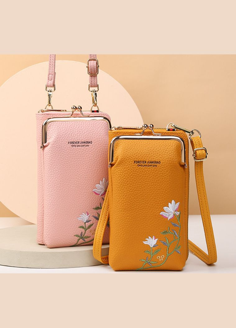 Міні сумочка клатч з вишивкою та знімним плечовим ременем чорна (sku_1715) No Brand (330575523)