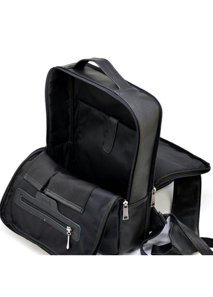 Кожаный мужской рюкзак черный для ноутбука GA-7287-3md на два отдела TARWA (306373242)