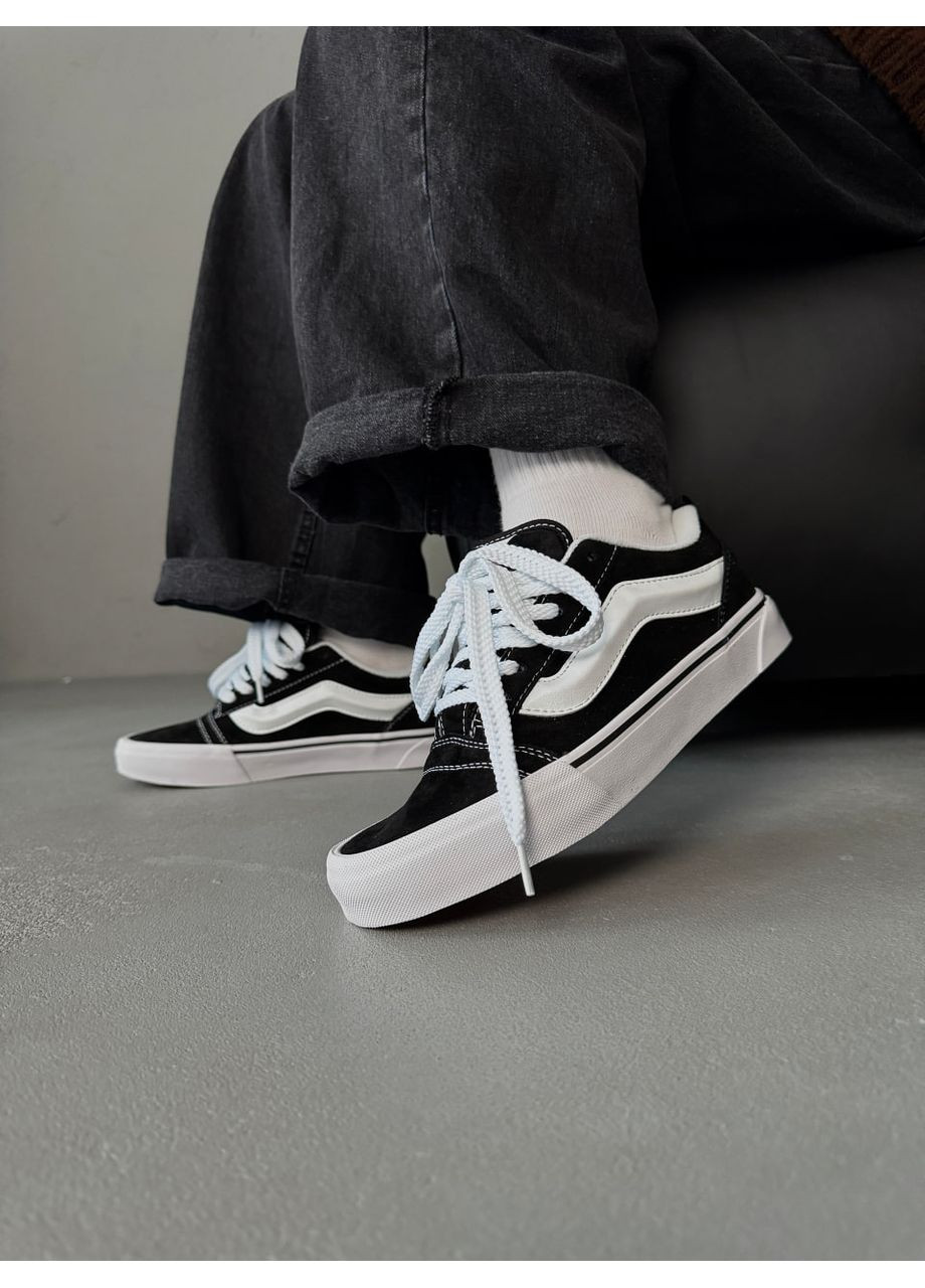 Комбіновані всесезон кеди knu slool potato чорні з білим Vans --6770