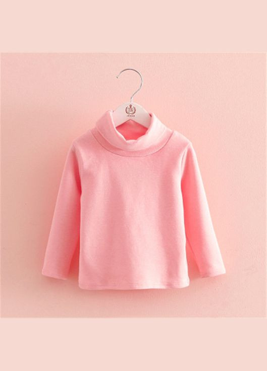 Qoopixie гольф дитячий однотонний з високим коміром ( ) (12784) рожевий бавовна