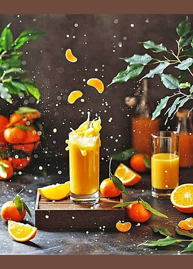 Набор алмазной мозаики НА подрамнике АЛМР-204 "Мандариновый фреш", 40*50см АлМазка (315638260)