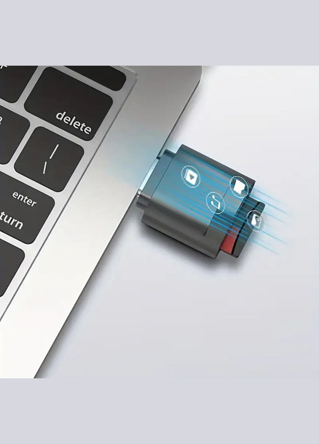 Компактний, високошвидкісний кардрідер Type-C → MicroSD/TF. Чорний Microdrive (360983336)