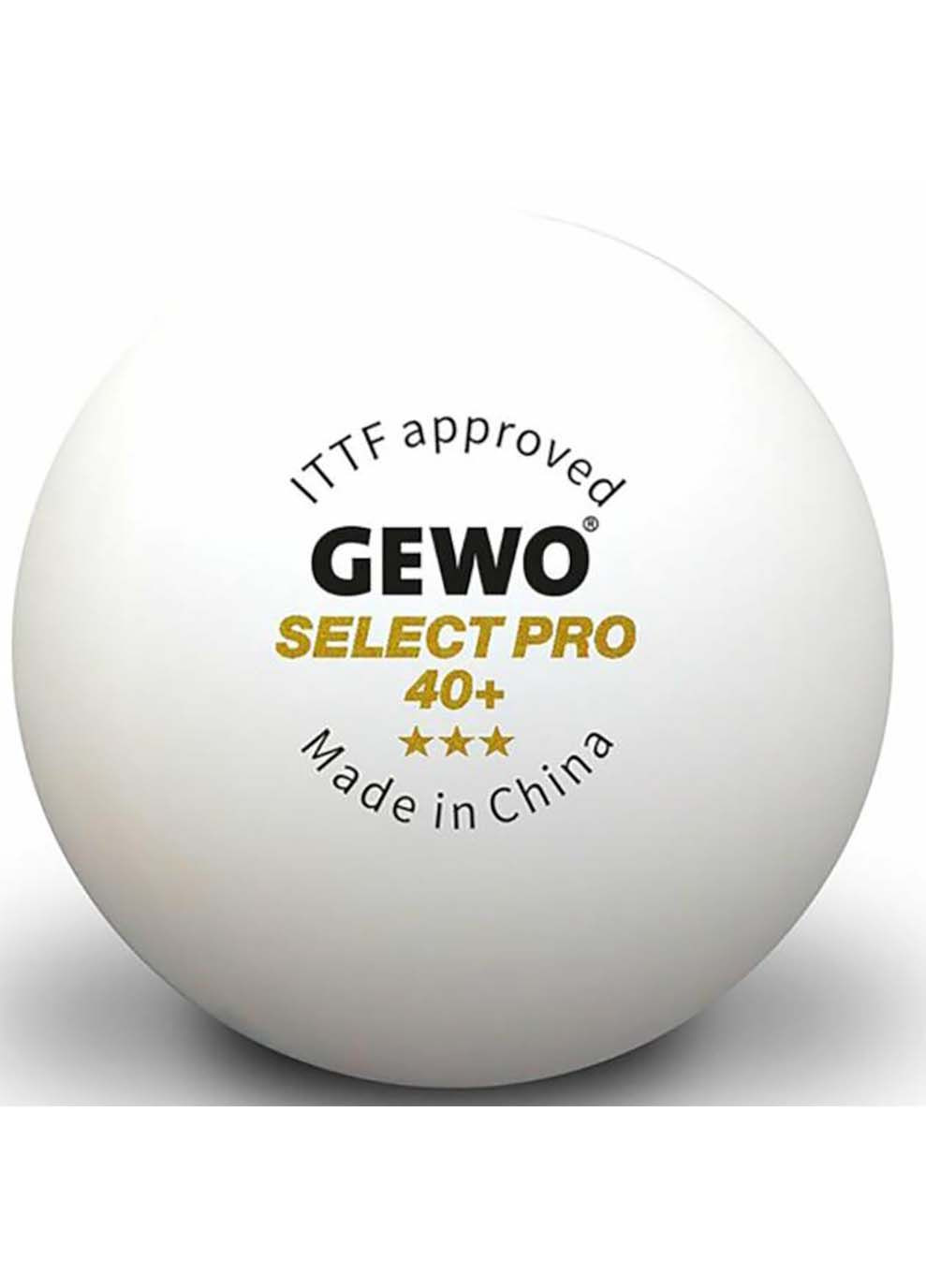 Мячики для настольного тенниса Select Pro 40+ ITTF 6 шт Белый GEWO (367595354)
