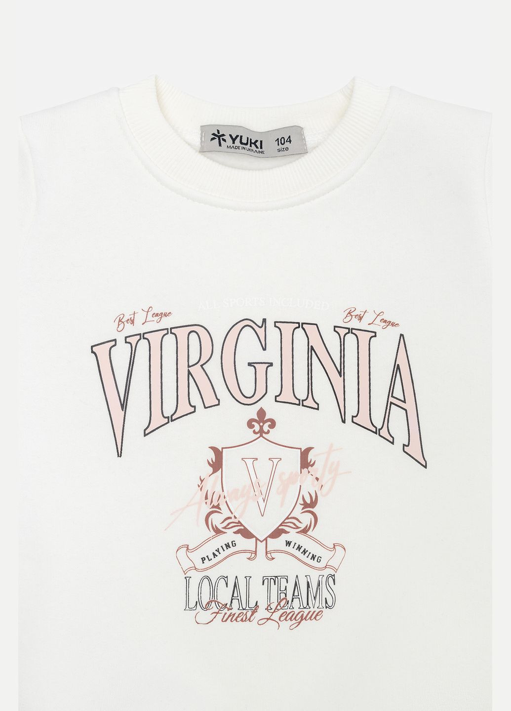 Yuki світшот для дівчинки колір молочний cb-00230130 молочний футер