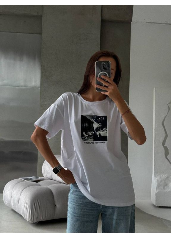 Женская футболка oversize Україна - (352768455)