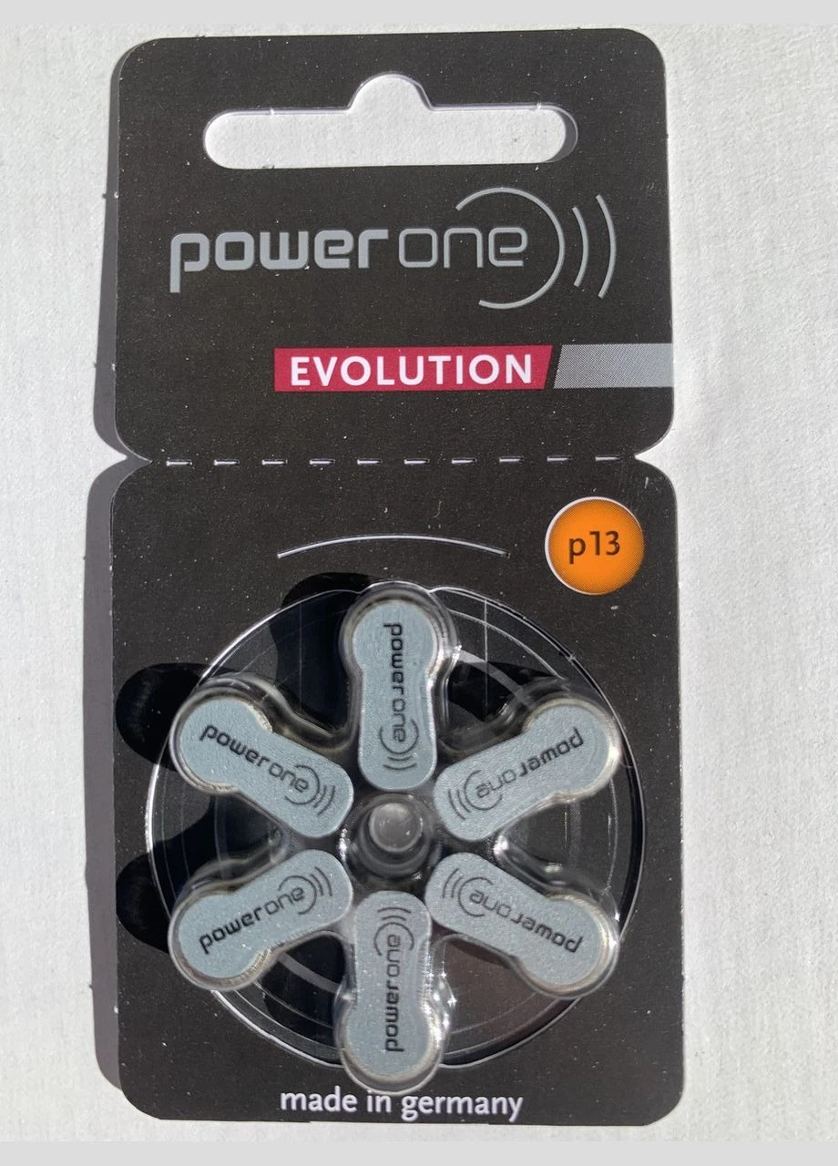 Батарейка PowerOne 13 Evolution (ZA13) для слухового апарату Varta (382396946)