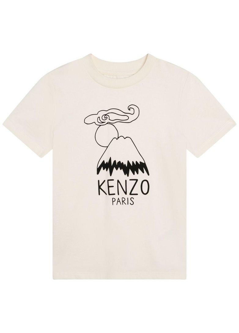 Кремова демісезонна футболка, арт. 25805, гора, 152 см, 12 років Kenzo