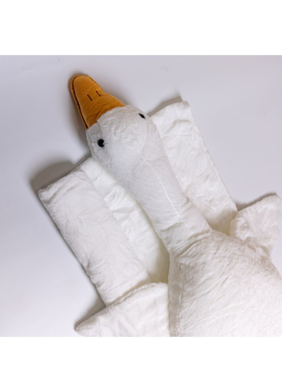 М'яка іграшка-подушка з пледом усередині Гусак-обіймусь 135 (см) іграшка плед 3 в 1 дитячий плюшевий плед Білий 520-6W Yiwu (370801238)