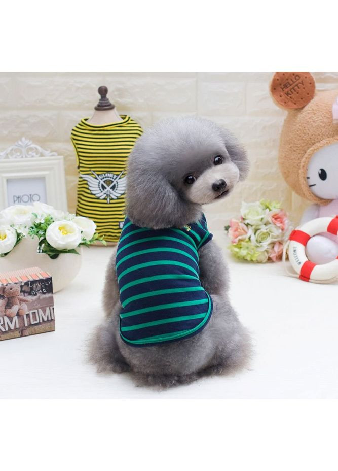 Костюм (футболка) для собак и кошек, размер XXL, черный в зеленую полоску No Brand (368710208)