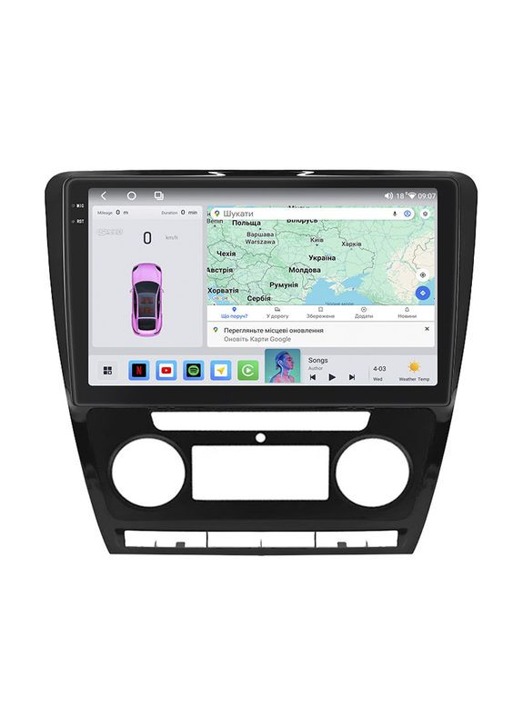 Магнитола для Skoda Octavia II (A5) Рестайлинг 2008-2013г 10" 4/64 QLED CarPlay 4G Wi-Fi 360 Prime 6 шт. Lesko (336203223)