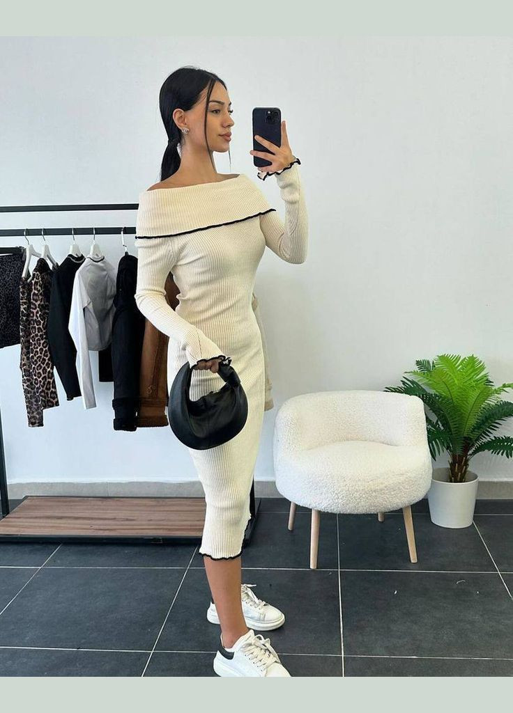 Молочна повсякденний, кежуал, джинсова сукня жіноча No Brand однотонна