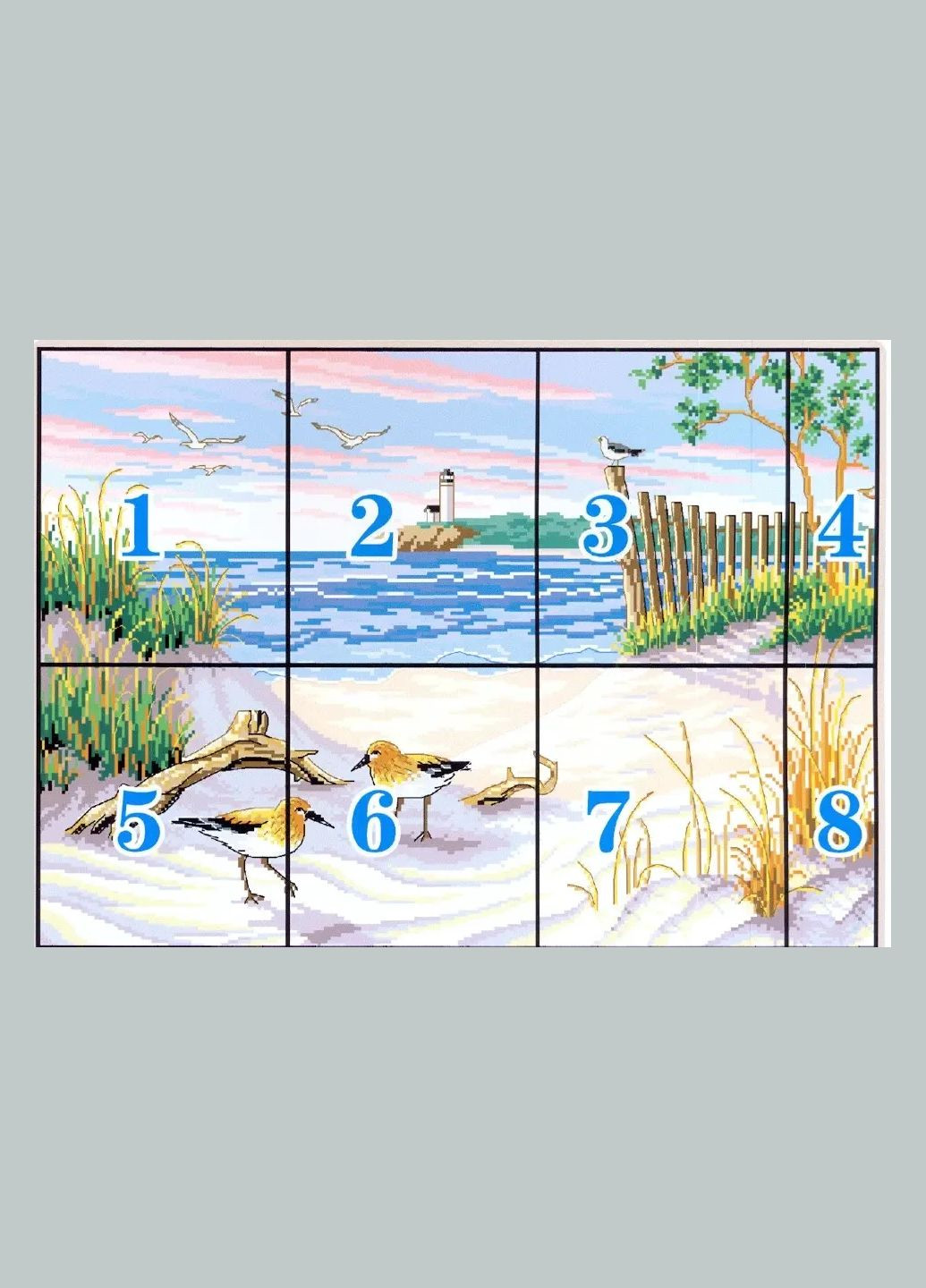 Набор для вышивания по нанесённой на канву схеме "The narrow birds".AIDA 14CT printed, 54*41 см Joy Sunday (313614607)