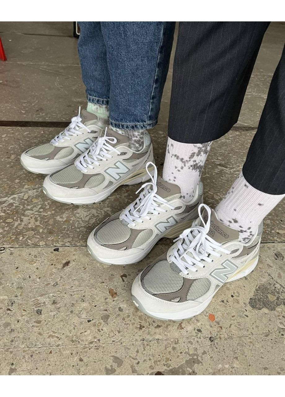 Сірі Осінні кросівки чоловічі new balance 990 brown grey нью беланс 990 No Brand