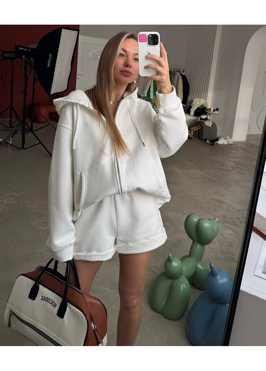 Костюм спортивний жіночий з худі та шортами Україна (350669481)